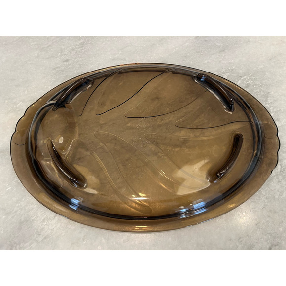 Pyrex Fireside 14.5" Fireside Footed Oval Platter with Well! - Picture 1 of 3